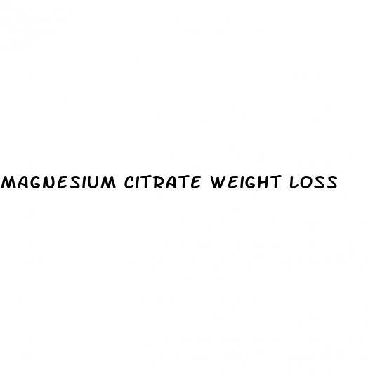 Magnesium Citrate Weight Loss Microomics